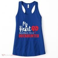Duck Hunting My Heart Belongs To A Duckhunter Gift Wife Mom Gift Women's Tank Top thumb 0