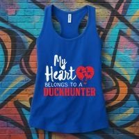 Duck Hunting My Heart Belongs To A Duckhunter Gift Wife Mom Gift Women's Tank Top thumb 3