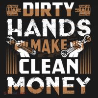Dirty Hands Make Clean Money Funny Mechanic Gift Backpack thumb 2