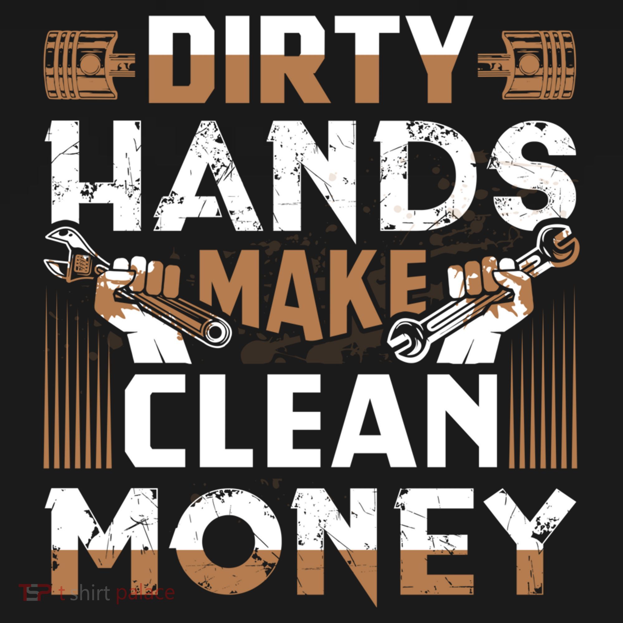 Dirty Hands Make Clean Money Funny Mechanic Gift Ornament