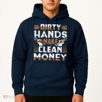 Dirty Hands Make Clean Money Funny Mechanic Gift Hoodie thumb 2
