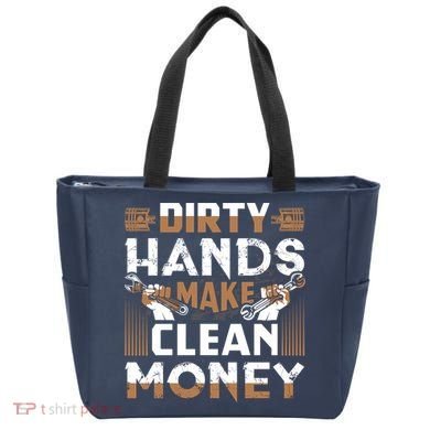 Dirty Hands Make Clean Money Funny Mechanic Gift Tote Bag