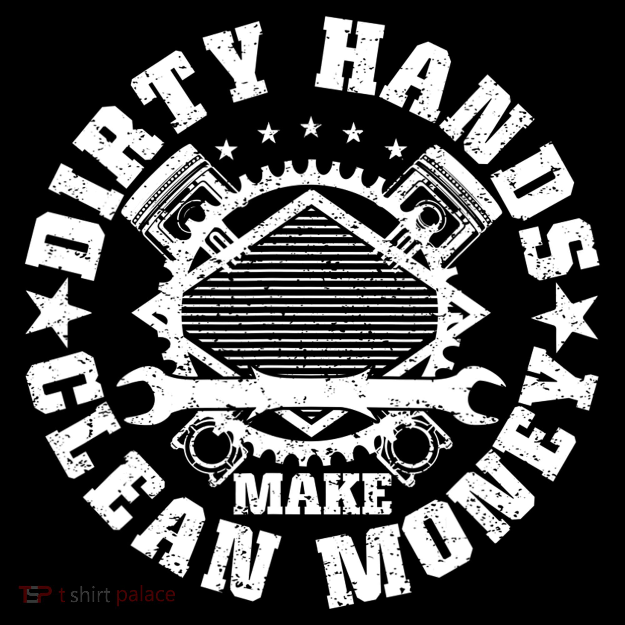 Dirty Hands Make Clean Money Funny Mechanic Mechanist Women's Hoodie