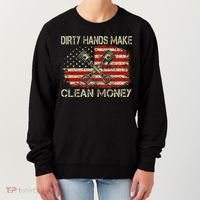 Dirty Hands Make Clean Money Funny Repair Mechanic Women's Sweatshirt thumb 0