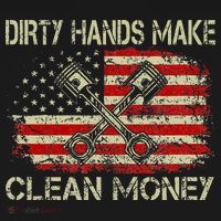 Dirty Hands Make Clean Money Funny Repair Mechanic Mousepad thumb 1