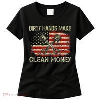 Dirty Hands Make Clean Money Funny Repair Mechanic Women's T-Shirt thumb 0