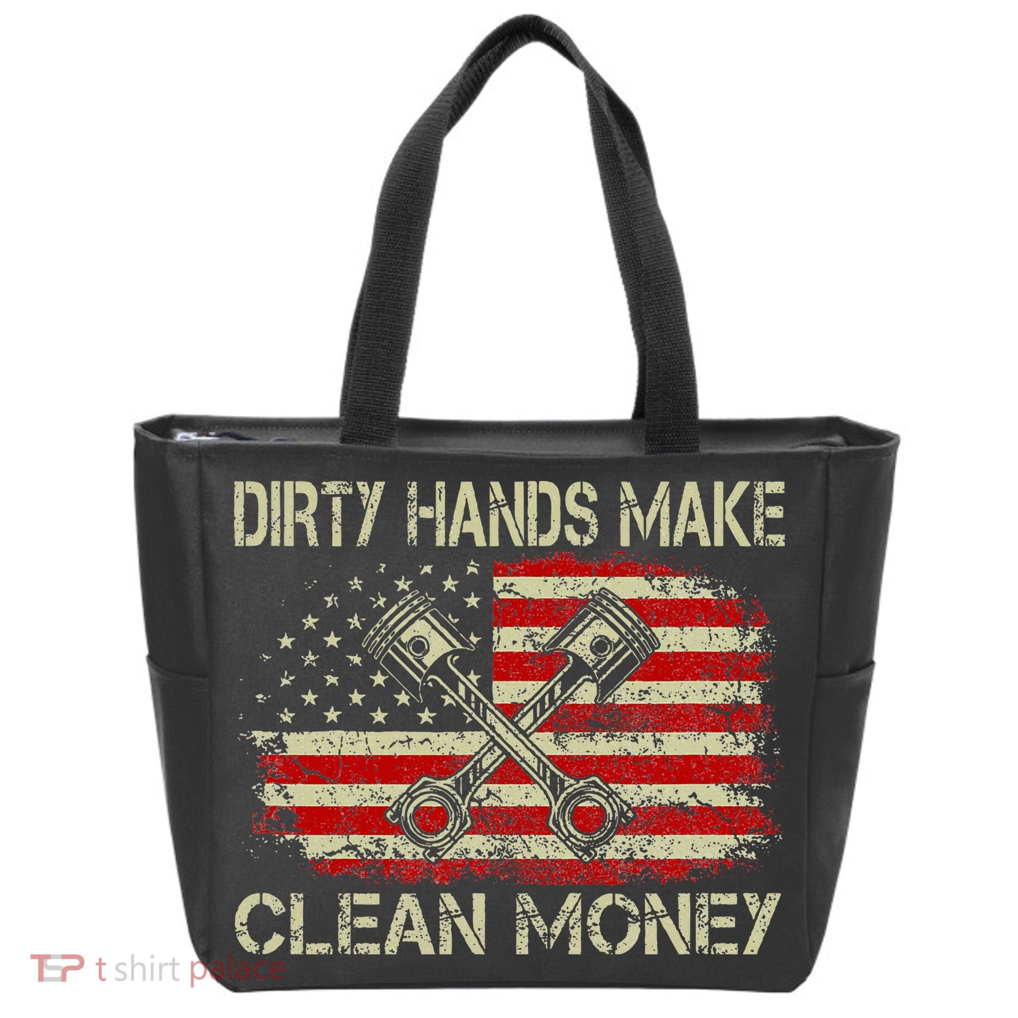 Dirty Hands Make Clean Money Funny Repair Mechanic Tote Bag