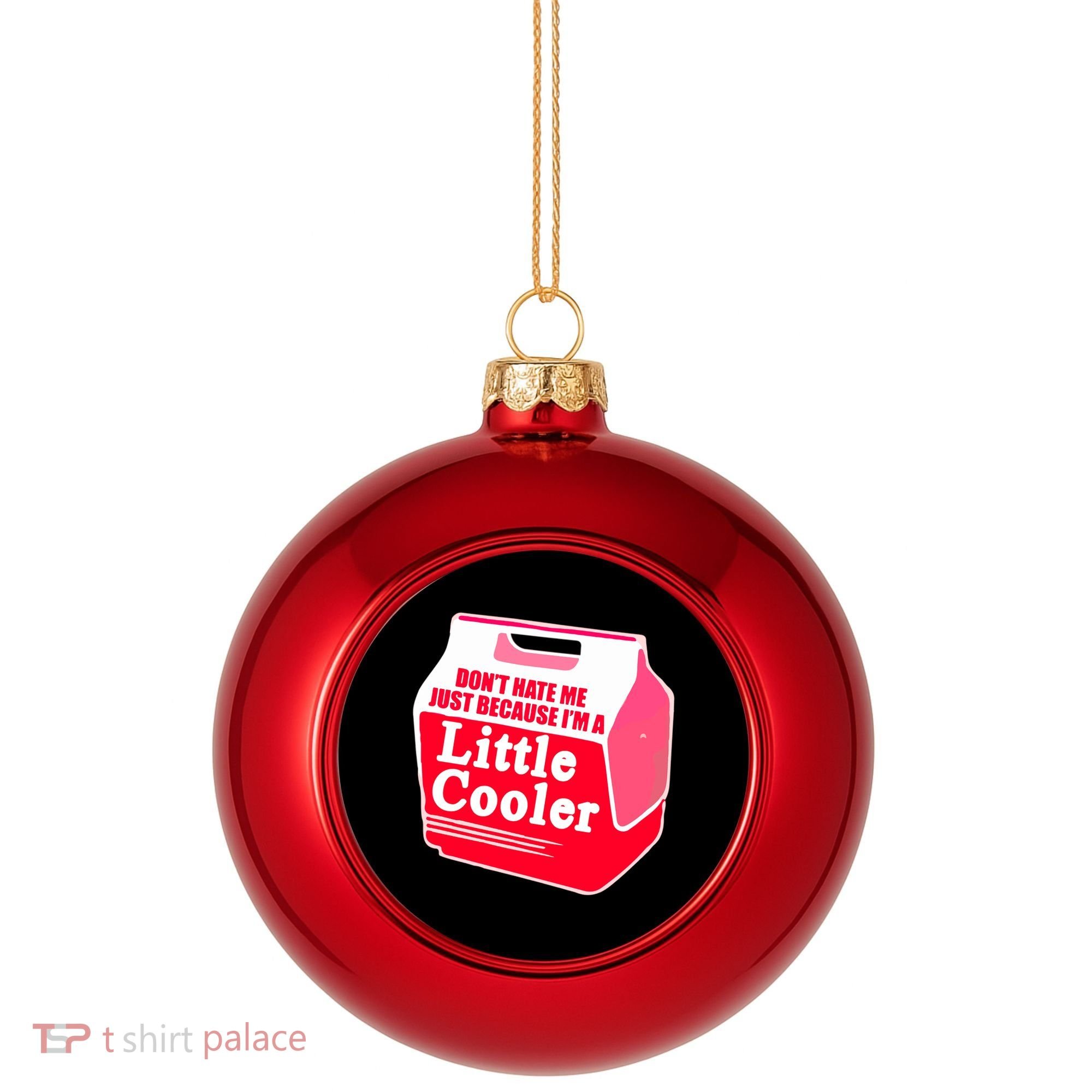 Don't Hate Me Because I'm A Little Cooler Plastic Christmas Ball Ornament