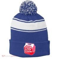 Don't Hate Me Because I'm A Little Cooler Stripe Pom Pom Beanie thumb 0