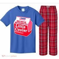 Don't Hate Me Because I'm A Little Cooler Kids Plaid Pajama Set thumb 0