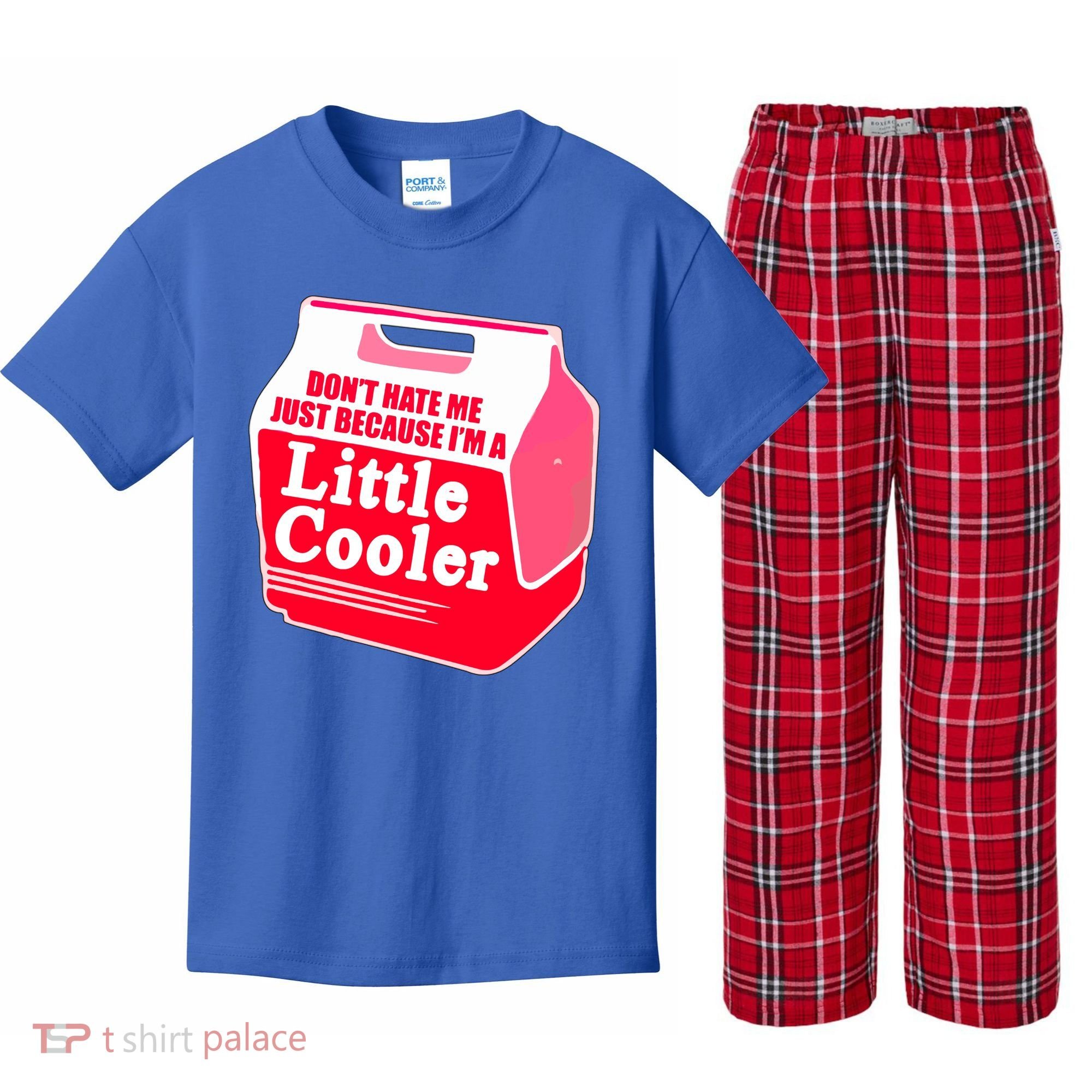 Don't Hate Me Because I'm A Little Cooler Kids Plaid Pajama Set