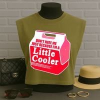 Don't Hate Me Because I'm A Little Cooler Garment-Dyed Women's Muscle Tee thumb 3