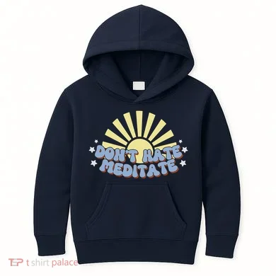 Don’T Hate Meditate Kids Hoodie