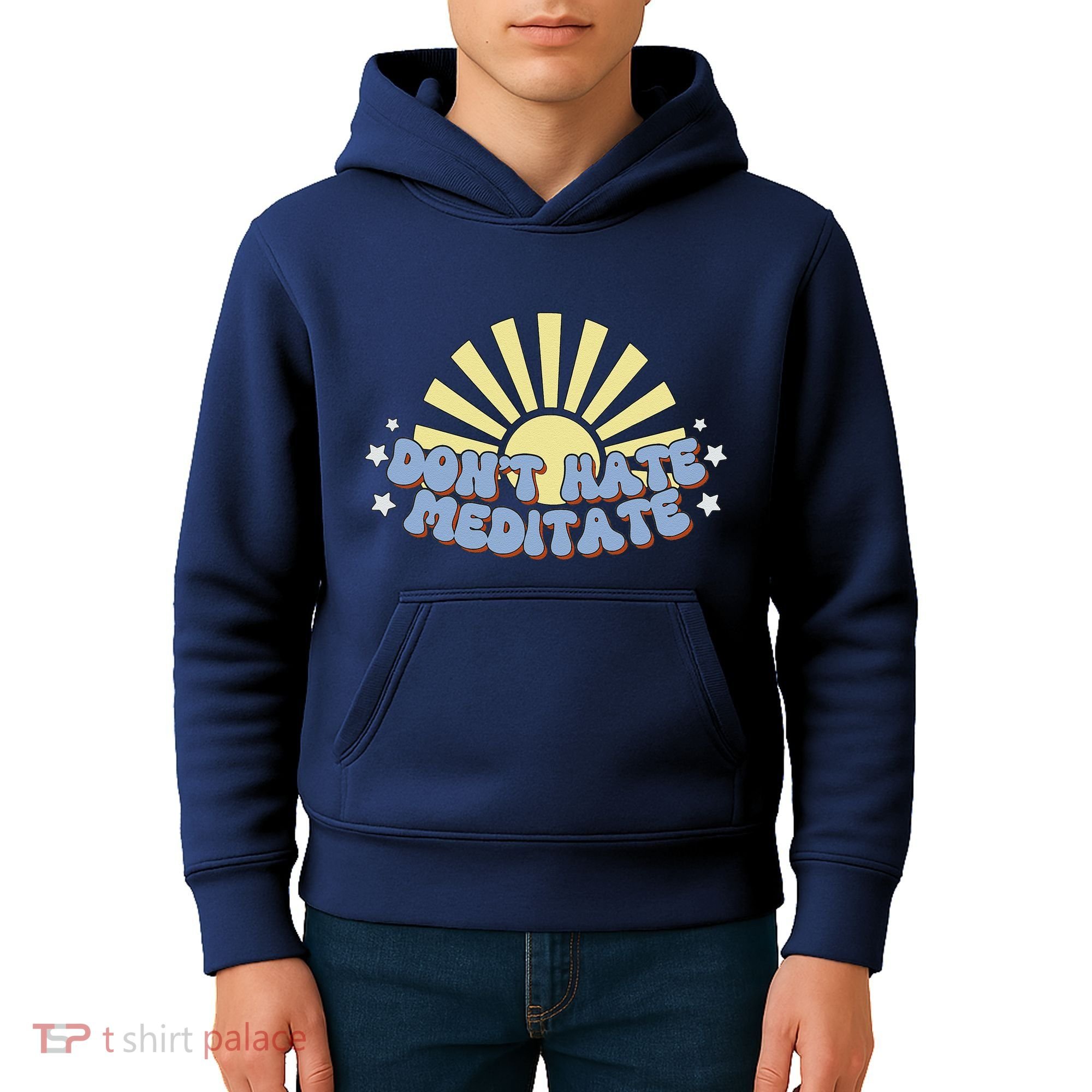 Don’T Hate Meditate Kids Hoodie