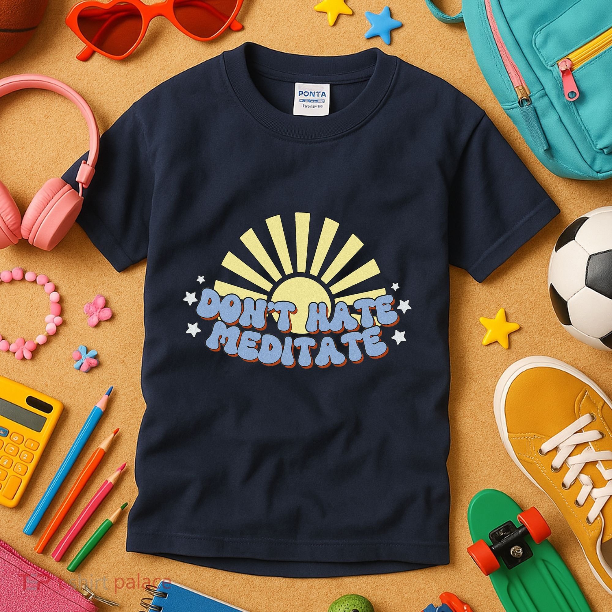 Don’T Hate Meditate Kids T-Shirt