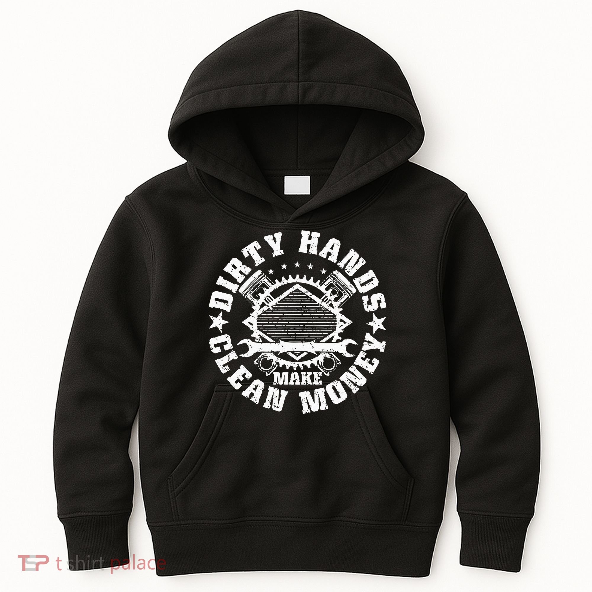 Dirty Hands Make CleanMoney Funny Mechanic Mechanist Kids Hoodie