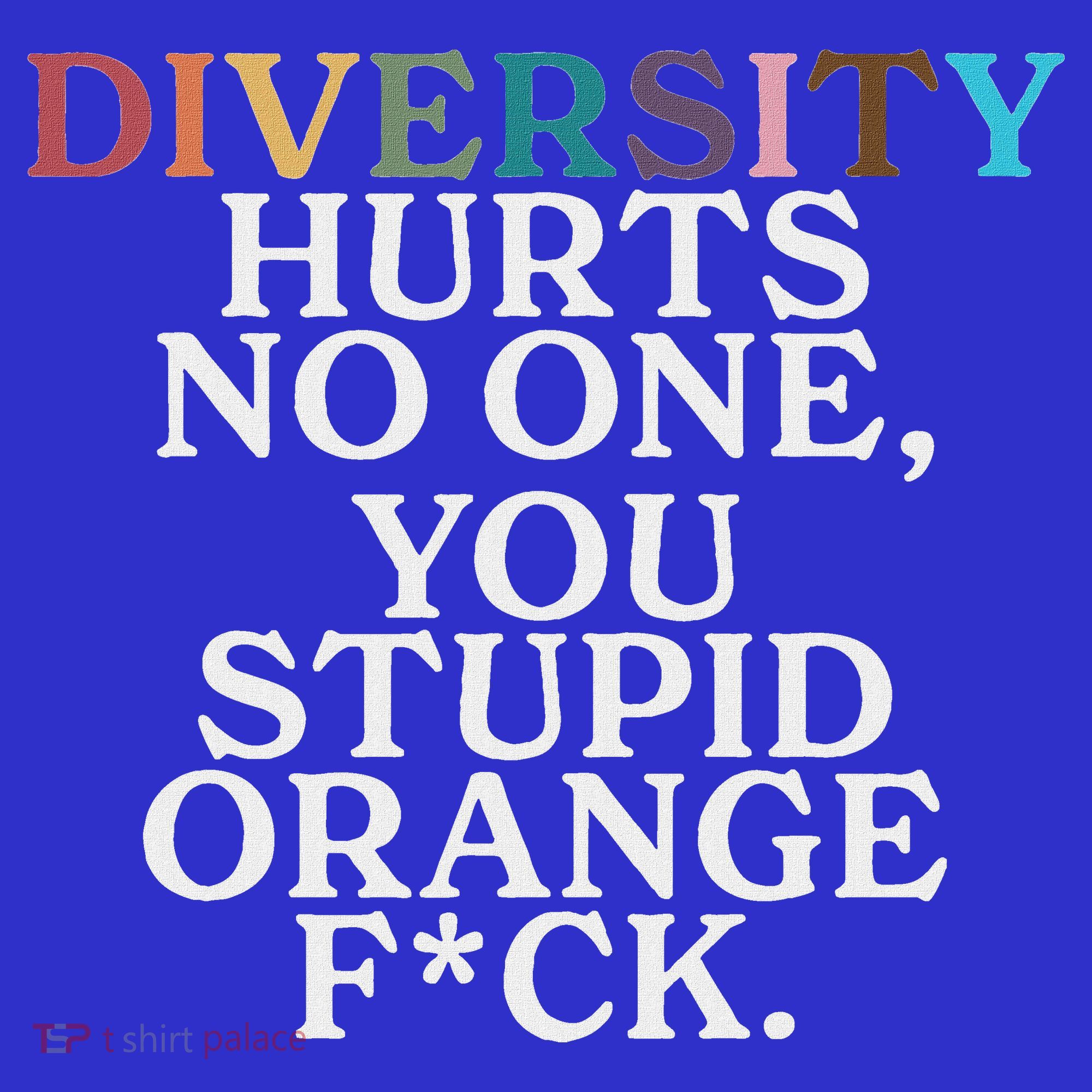 Diversity Hurts No One You Stupid Orange Fuck Women's Tank Top