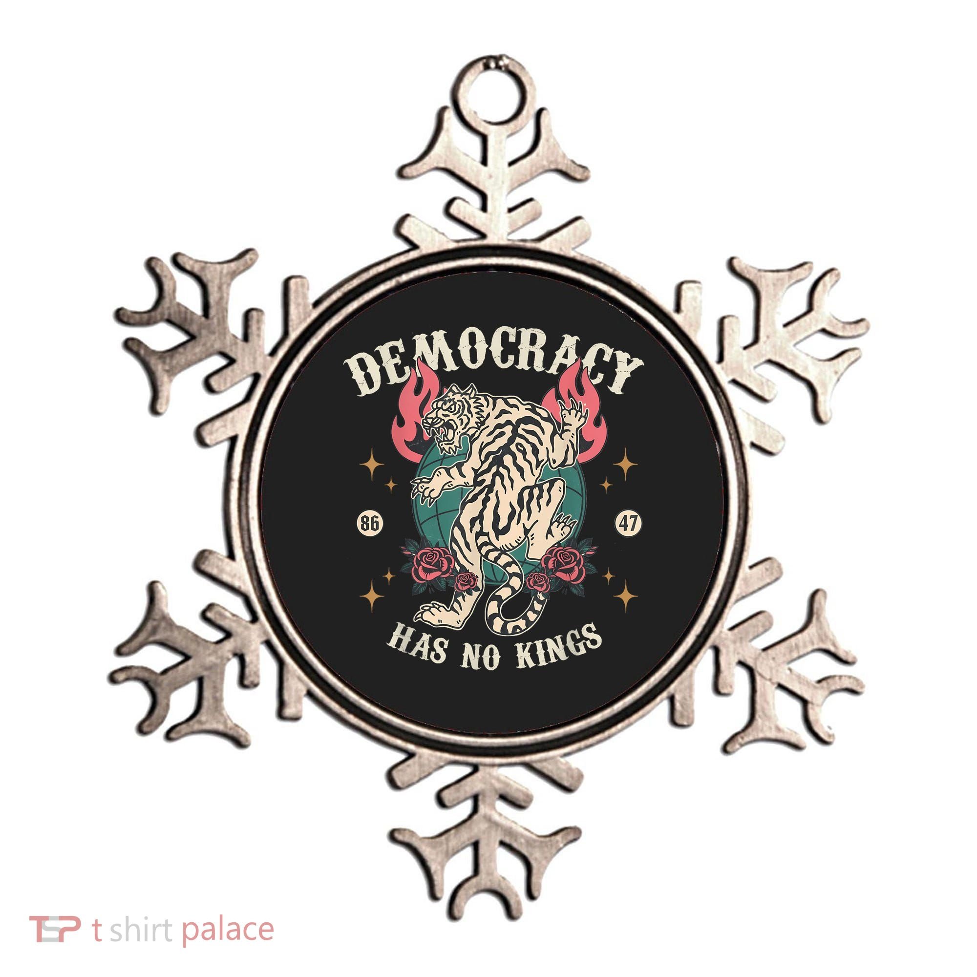 Democracy Has No Kings 86 47 Tiger Ornament
