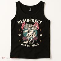 Democracy Has No Kings 86 47 Tiger Tank Top thumb 2