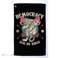 Democracy Has No Kings 86 47 Tiger Golf Towel thumb 0