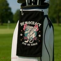 Democracy Has No Kings 86 47 Tiger Golf Towel thumb 2