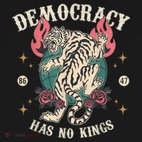 Democracy Has No Kings 86 47 Tiger Toddler T-Shirt thumb 4