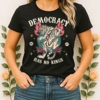 Democracy Has No Kings 86 47 Tiger Women's T-Shirt thumb 2