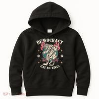 Democracy Has No Kings 86 47 Tiger Kids Hoodie thumb 0