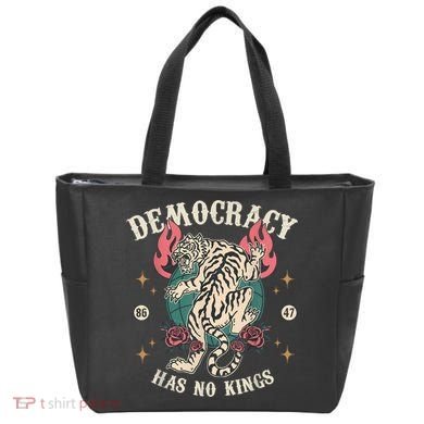 Democracy Has No Kings 86 47 Tiger Tote Bag