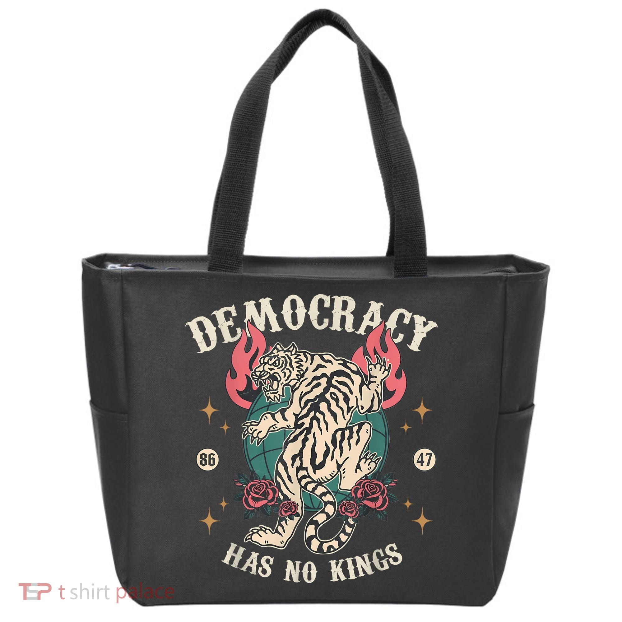 Democracy Has No Kings 86 47 Tiger Tote Bag