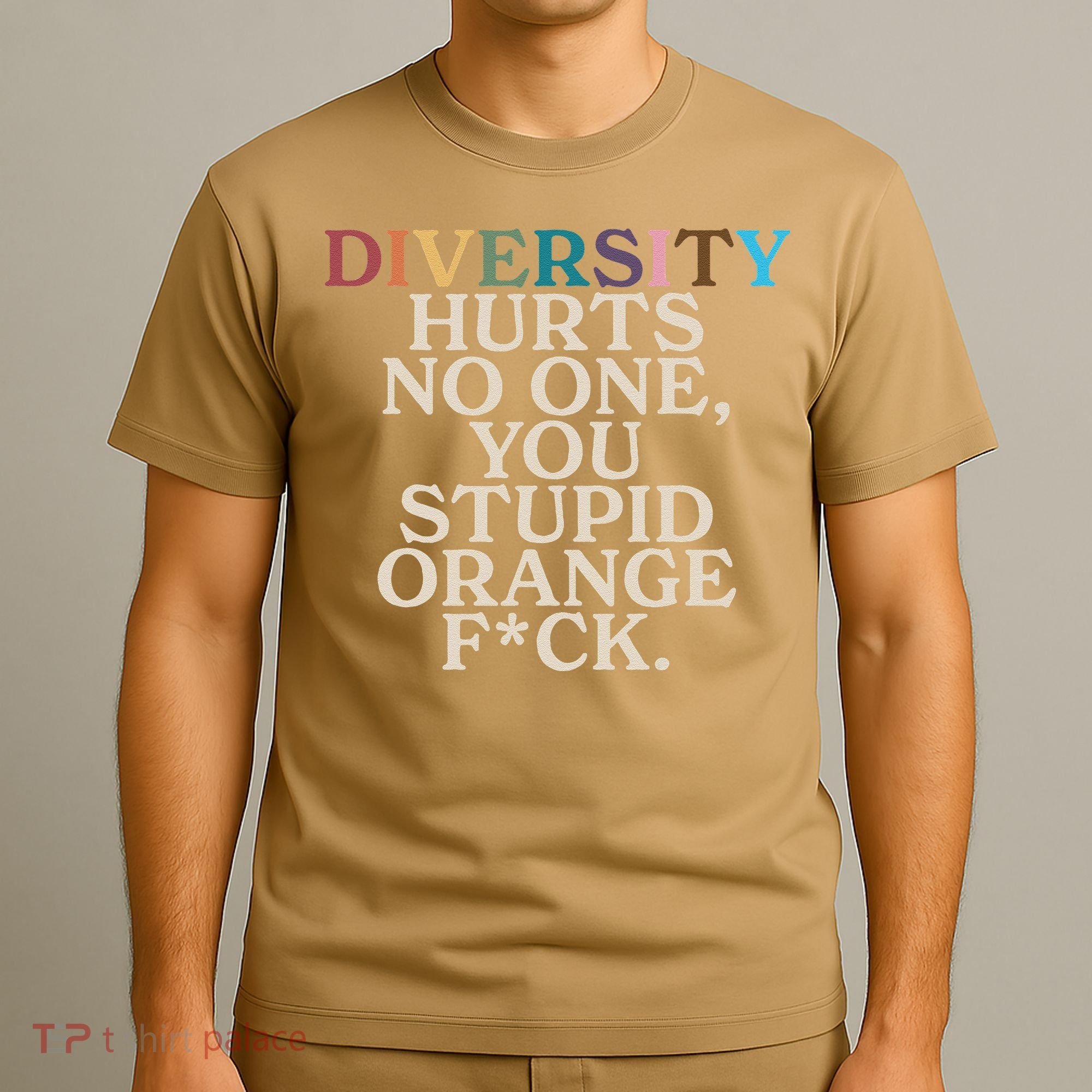 Diversity Hurts No One You Stupid Orange Fck Funny Slogan T-Shirt
