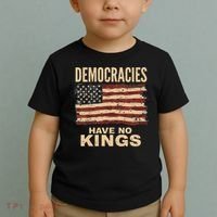 Democracies Have No Kings Political Protest Democratic Value Toddler T-Shirt thumb 2
