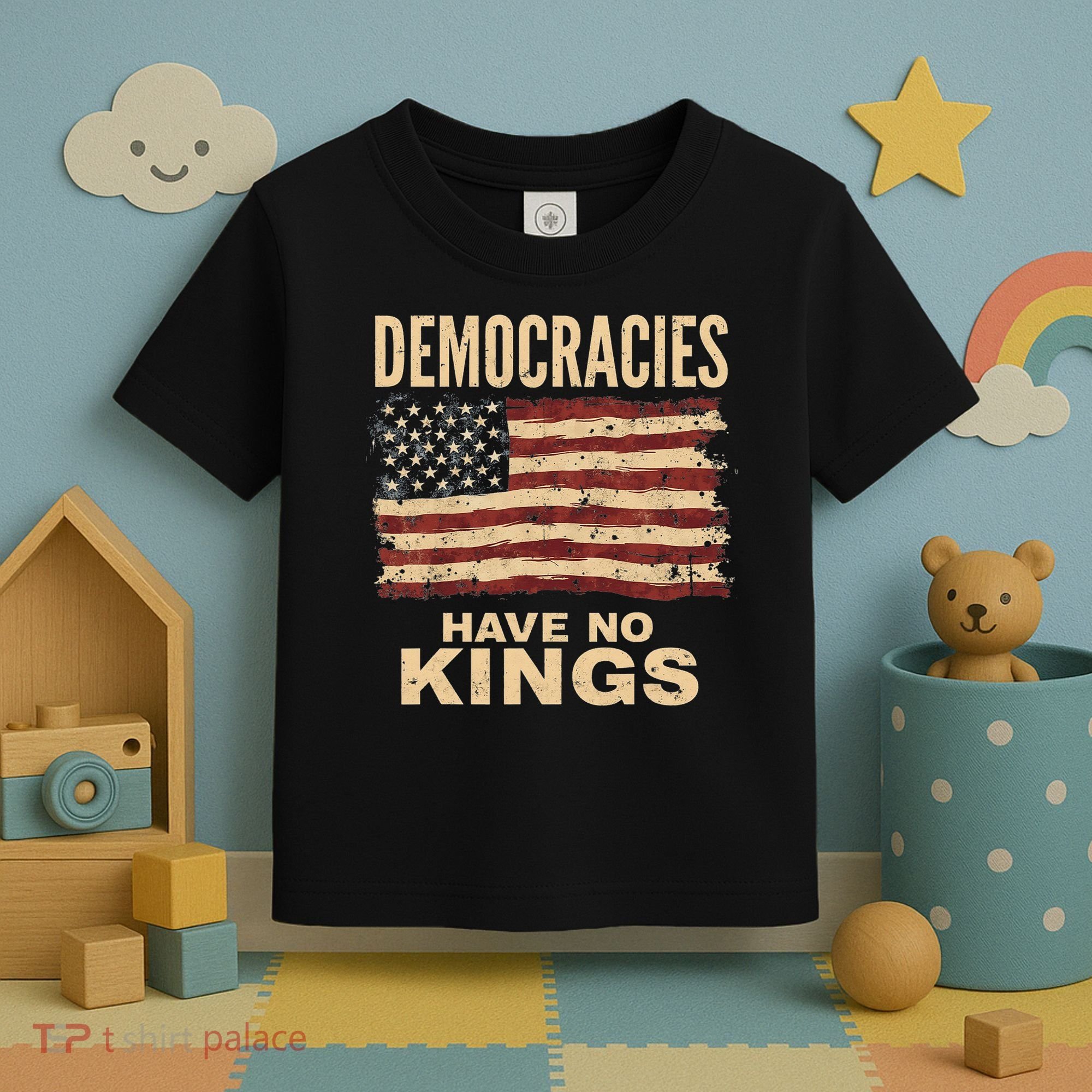 Democracies Have No Kings Political Protest Democratic Value Toddler T-Shirt