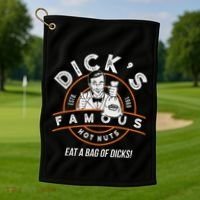 DickS Hot Nuts Eat A Bag Of Dicks Golf Towel thumb 1