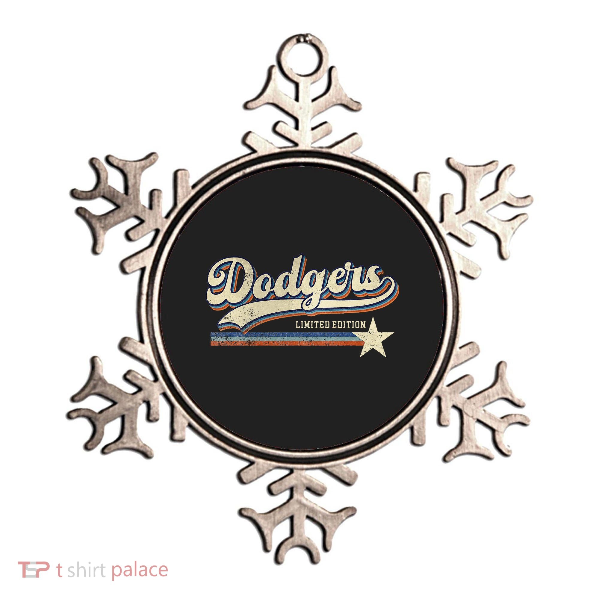 Dodgers Heart Name Ornament