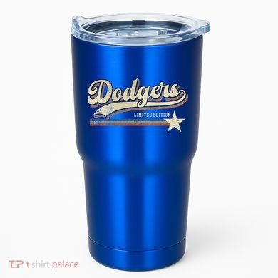 Dodgers Heart Name Tumbler
