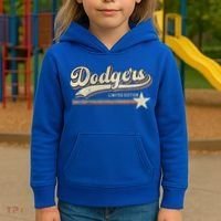 Dodgers Heart Name Kids Hoodie thumb 3