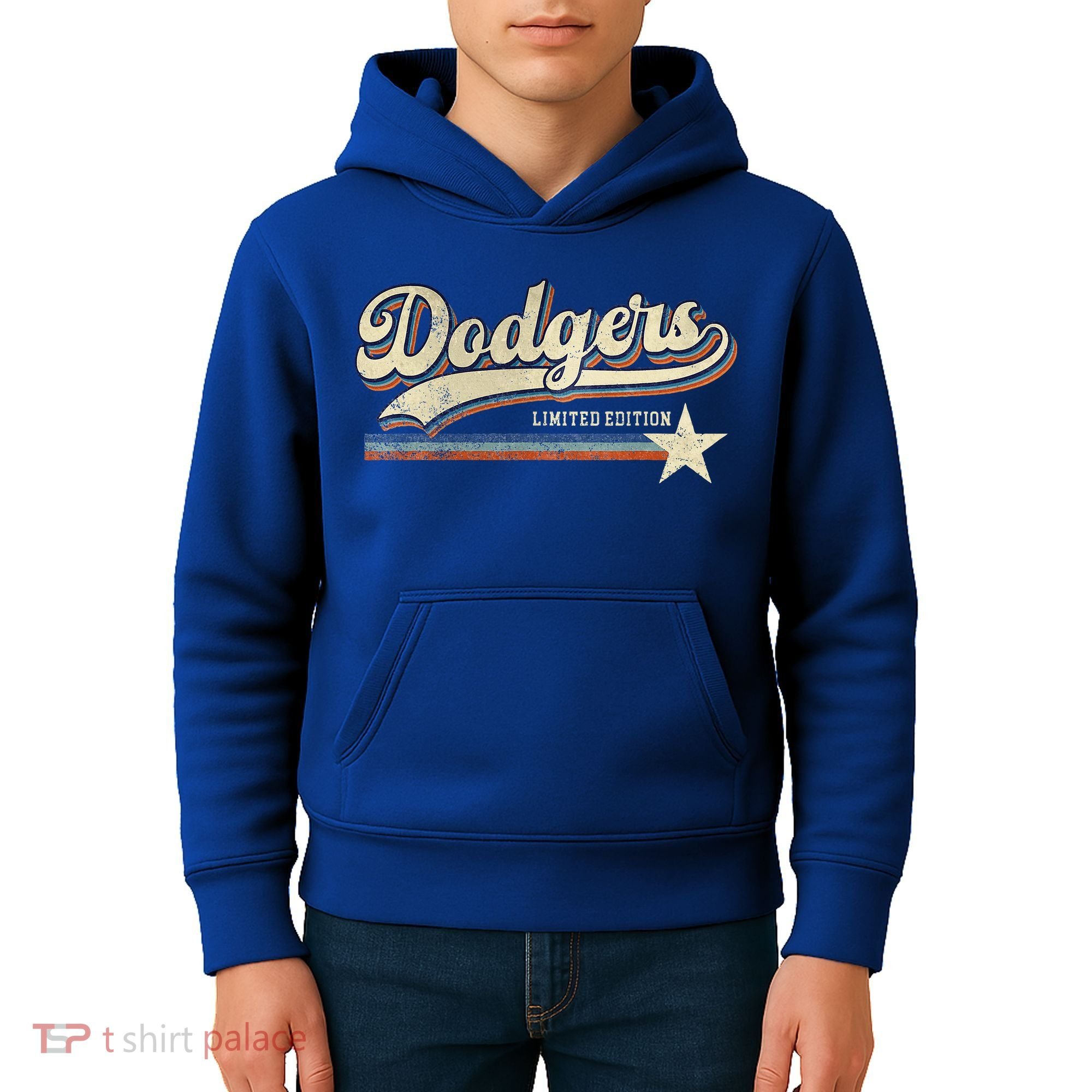 Dodgers Heart Name Kids Hoodie