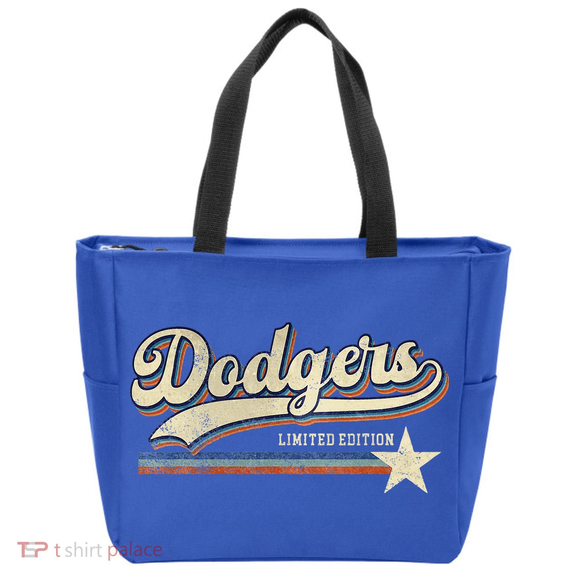 Dodgers Heart Name Tote Bag