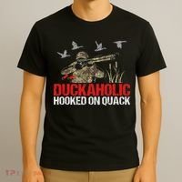 Duckoholic Hooked On Quack Funny Duck Hunting Hunter Gift T-Shirt thumb 3