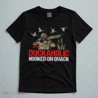Duckoholic Hooked On Quack Funny Duck Hunting Hunter Gift T-Shirt thumb 5