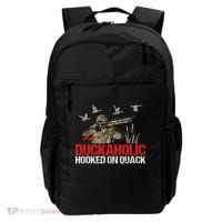 Duckoholic Hooked On Quack Funny Duck Hunting Hunter Gift Backpack thumb 0