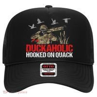 Duckoholic Hooked On Quack Funny Duck Hunting Hunter Gift Hat thumb 0