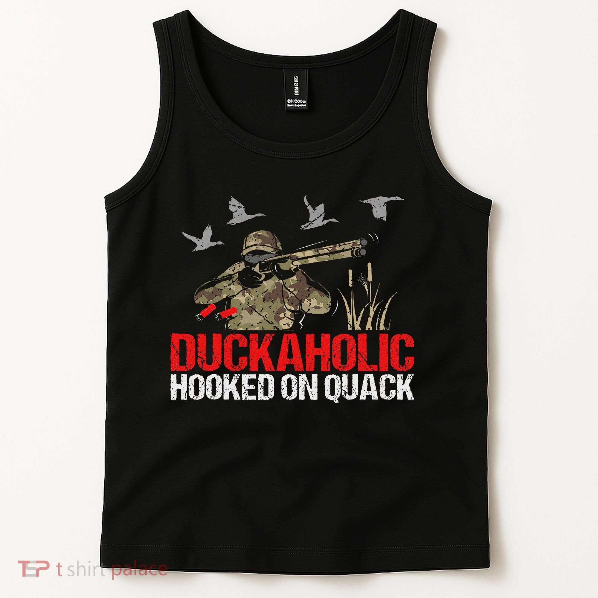 Duckoholic Hooked On Quack Funny Duck Hunting Hunter Gift Tank Top