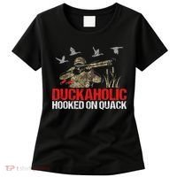 Duckoholic Hooked On Quack Funny Duck Hunting Hunter Gift Women's T-Shirt thumb 0