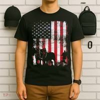 Draft Horse Patriotic American Flag Vintage Farmer T-Shirt thumb 6