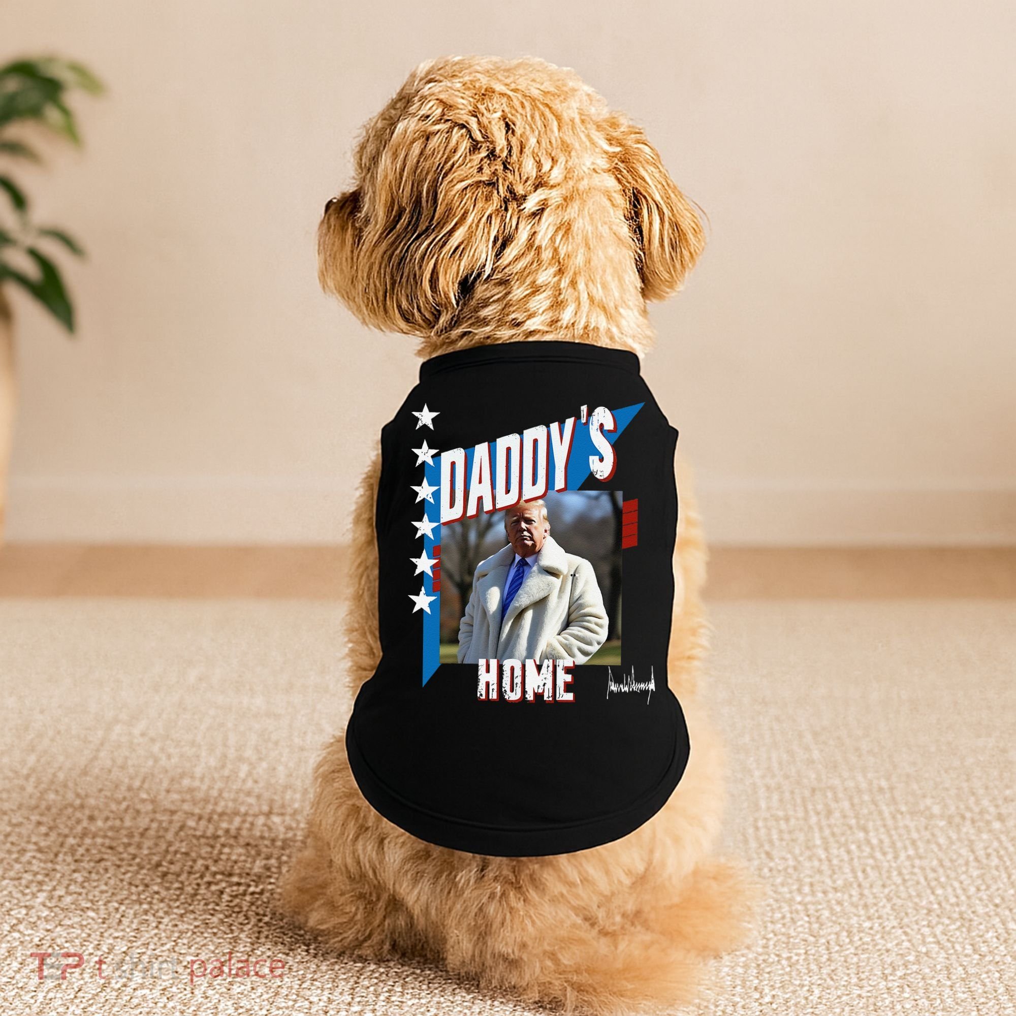 DaddyS Home Patriotic Donald Trump Doggie Tank