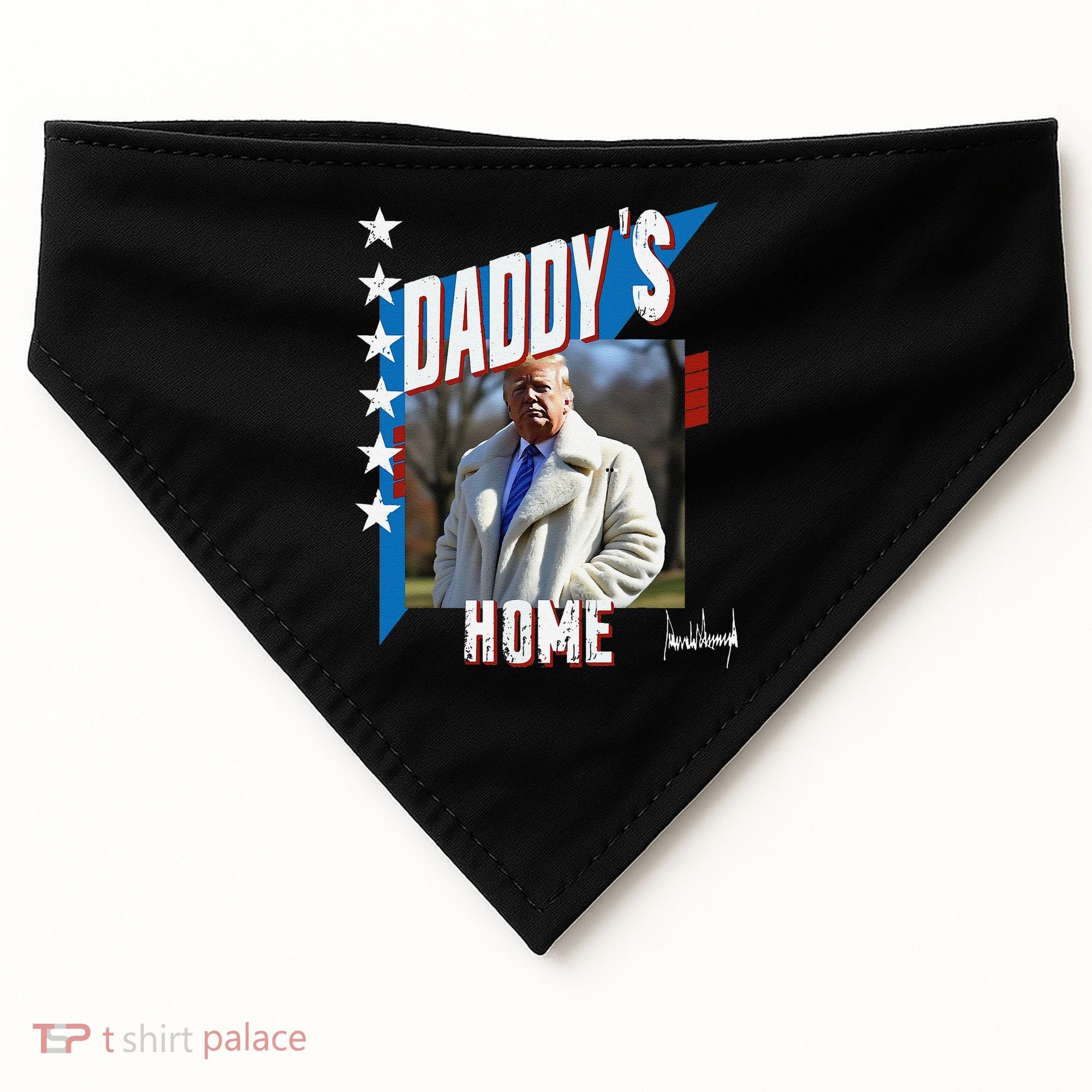 DaddyS Home Patriotic Donald Trump USA-Made Doggie Bandana