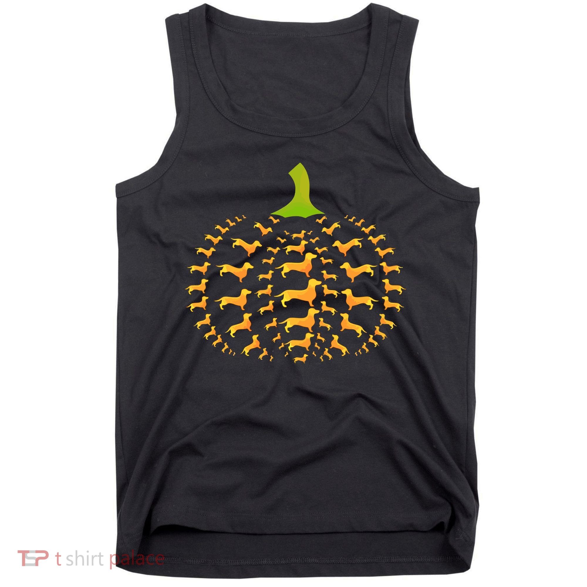 Dachshund Halloween Pumpkin Apple Animals Vegetables Friend Dog Tank Top
