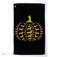 Dachshund Halloween Pumpkin Apple Animals Vegetables Friend Dog Golf Towel thumb 0